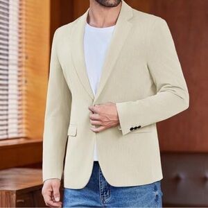 COOFANDY Men's Casual Blazer One Button Sport Coat Lightweight Sz XL Men
